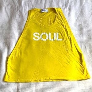 SOULCYCLE Yellow Muscle Tank Size Large